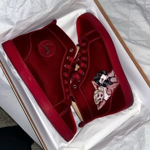Valentine’s Day limited edition velour Christian loubitins